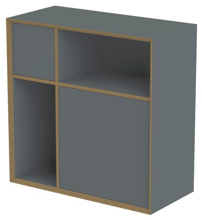 Vertiko Ply Regal, Ausführung 3, Anthrazit, Ohne Sockel