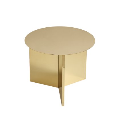 Slit Beistelltisch Metall, H 35,5 x Ø 45 cm, Brass polished