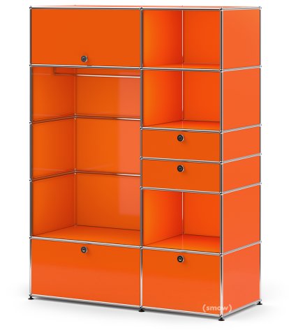 USM Haller Garderobenschrank Typ I, Reinorange RAL 2004