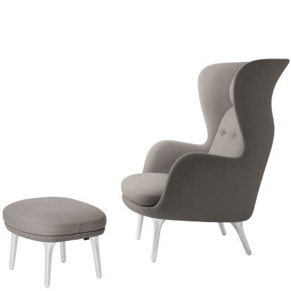 Ro Sessel, Christianshavn 1120 - Light Beige, Mit Fußhocker