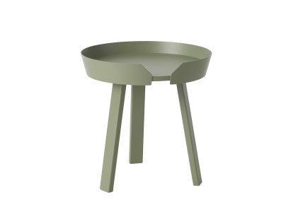 Around Coffee Table, Klein (H 46 x Ø 45 cm), Esche moosgrün