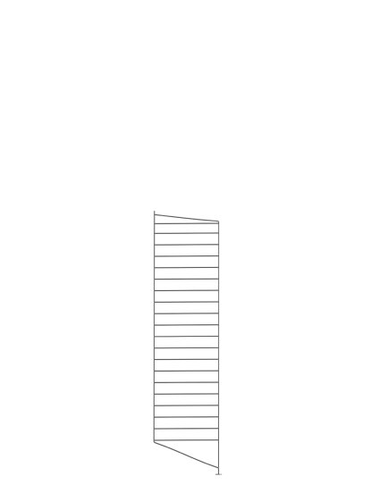 String System Bodenleiter, Einzeln, 115 x 30 cm, Dunkelgrau