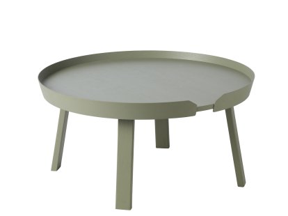 Around Coffee Table, Groß (H 36 x Ø 72 cm), Esche moosgrün