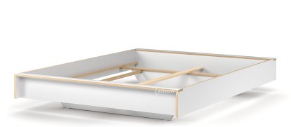 Flai Bett, 160 x 200, Ohne Kopfteil, CPL weiß, Ohne Lattenrost