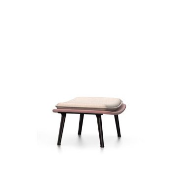 Slow Chair Ottoman, Untergestell beschichtet chocolate, Rot/crème