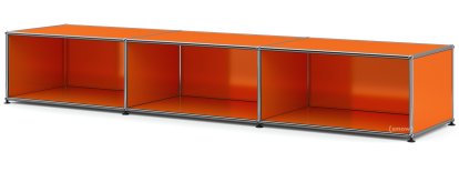 USM Haller Lowboard XL, individualisierbar, Reinorange RAL 2004, Offen, 50 cm