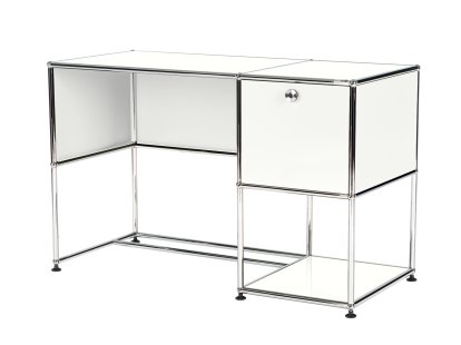 Details USM Haller USM Haller Home Office Schreibtisch USM Haller Home Office Schreibtisch, Reinweiß RAL 9010, Ohne Kabeldurchlass