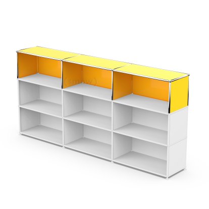 USM Haller Anbaupaket Vertikal 3, Goldgelb RAL 1004, 35 cm