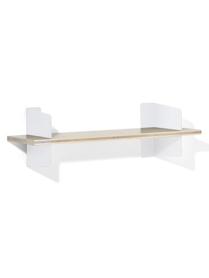 Wandregal Atelier, 3-Schichtplatte Fichte/Tanne, weiß pigmentiert, Weiß, Variante 1, 100 cm
