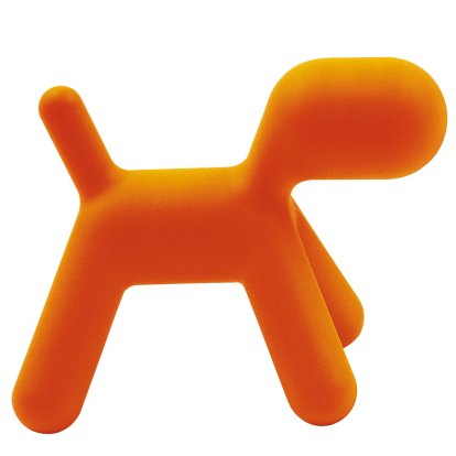 Puppy Hocker, Extra large (H 81 x B 61,5 x T 102 cm), Polyethylen (für den Außenbereich geeignet), Orange matt (1001 C)