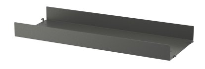 String System Metallboden, 78 x 30 cm, Kante hoch, Dunkelgrau