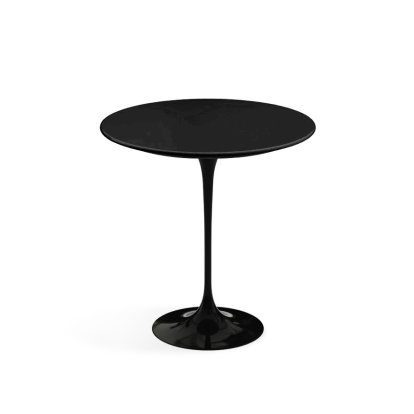 Saarinen Beistelltisch rund, 51 cm, schwarz, Fenix schwarz