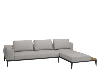 Grid Lounge Sofa, Armlehne links, Seagull, Mit Schutzhülle