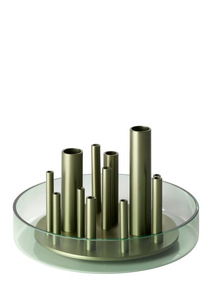 Ikeru Vase, Ø 19 x H 13 cm, Forest Green