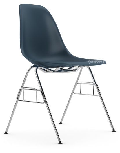 Eames Plastic Side Chair RE DSS / DSS-N, Meerblau, Ohne Polsterung, Ohne Polsterung, Ohne Reihenverbindung (DSS-N)