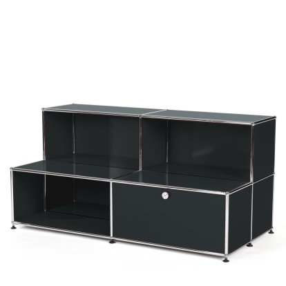 USM Haller Kinder Sideboard M mit Stufen, Graphitschwarz RAL 9011