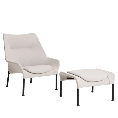 O2 Lounge Sessel, Mit Ottoman, Lift light grey / black