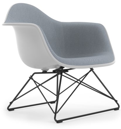 Details Vitra Eames Plastic Armchair RE LAR Eames Plastic Armchair RE LAR, Cotton white, Vollpolsterung dunkelblau / elfenbein, Beschichtet basic dark
