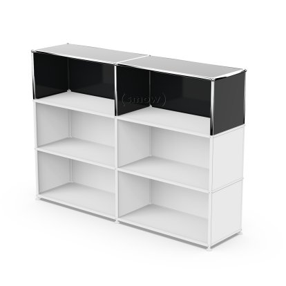 USM Haller Anbaupaket Vertikal 2, Graphitschwarz RAL 9011, 35 cm