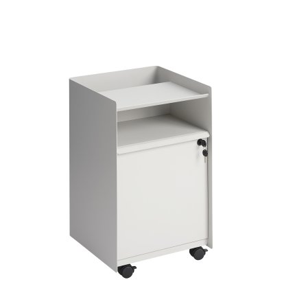 Folded Rollcontainer, H 61,5 cm, Grey, Geschlossen, verschließbar
