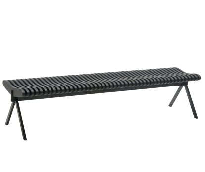 Prelude Bank, 190 cm, Schwarz, Eiche schwarz lackiert