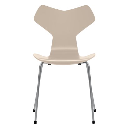 Grand Prix 3130 Stuhl, Lack, Light beige, Silver grey