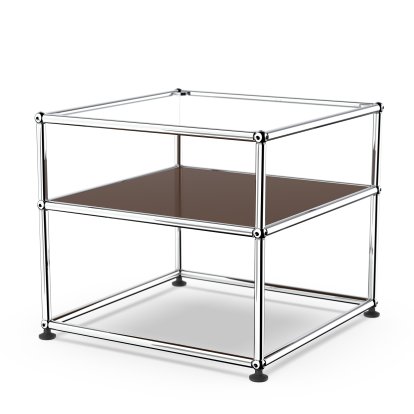Details USM Haller USM Haller Beistelltisch Typ 2 USM Haller Beistelltisch Typ 2, Glas, USM braun
