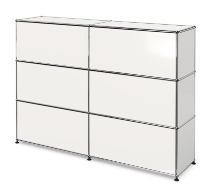 USM Haller Theke Typ 1, Reinweiß RAL 9010, 150 cm (2 Elemente), 35 cm