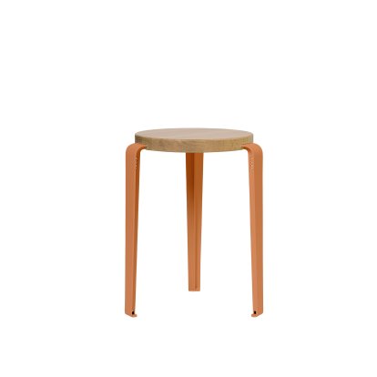Lou Hocker, Massivholz, Eiche massiv, Tangerinenrot