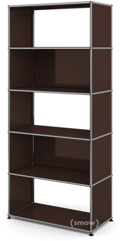 USM Haller Wohnzimmer Regal M, 2 Rückwände, USM braun