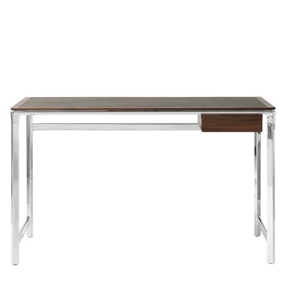 Studio 430 Tisch, Walnuss / Leder bosco, Mit Schublade