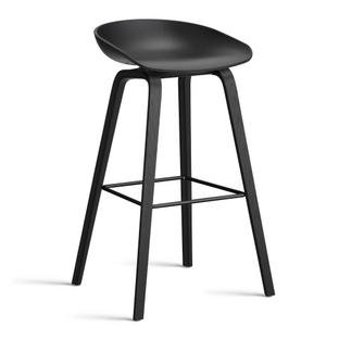 About A Stool AAS 32, Barvariante: Sitzhöhe 74 cm, Eiche schwarz lackiert, Black 2.0