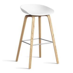 About A Stool AAS 32, Barvariante: Sitzhöhe 74 cm, Eiche lackiert, White 2.0
