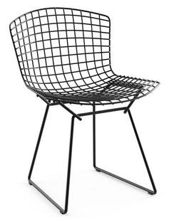Bertoia Stuhl, Schwarz, Ohne Sitzkissen