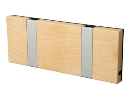 Details LoCa Knax Knax, 2 Haken, Aluminium, Ahorn klarlackiert