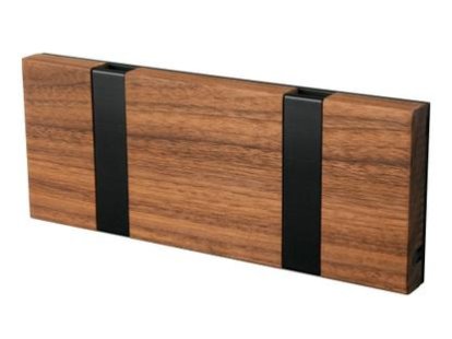 Details LoCa Knax Knax, 2 Haken, schwarz, Walnuss geölt