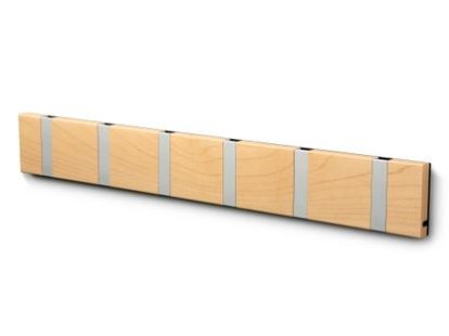 Details LoCa Knax Knax, 6 Haken, Aluminium, Ahorn klarlackiert