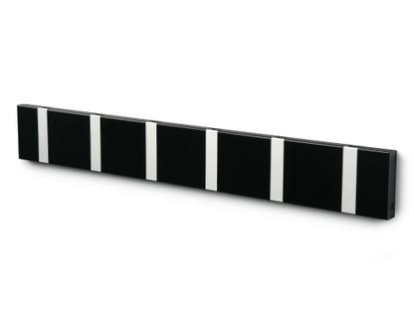 Knax, 6 Haken, Aluminium, MDF schwarz lackiert