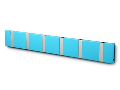 Details LoCa Knax Knax, 6 Haken, Aluminium, MDF türkis lackiert