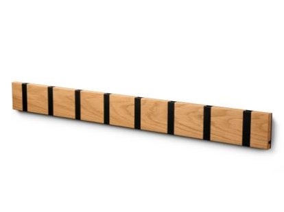 Knax, 8 Haken, schwarz, Eiche geölt