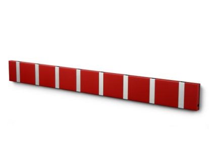 Details LoCa Knax Knax, 8 Haken, Aluminium, MDF rot lackiert