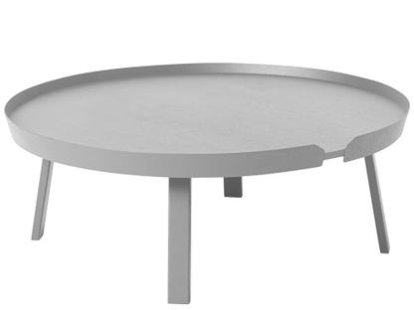 Around Coffee Table, XL (H 36 x Ø 95 cm), Esche grau