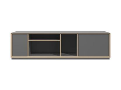 Vertiko Wide, Ausführung 2, CPL anthrazit, Mit Sockel