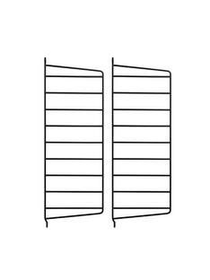 String System Wandleiter, 2er Set, 50 x 20 cm, Schwarz