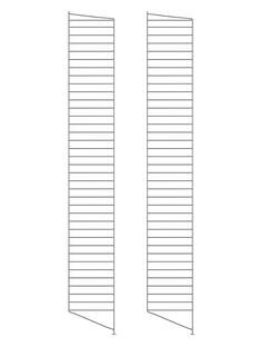 String System Bodenleiter, 2er Set, 200 x 30 cm, Dunkelgrau