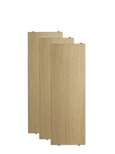String System Regalböden (3er Pack), 58 x 20 cm, Eichefurnier