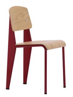 Standard, Gestell japanese red/Sitz, Rücken Eiche natur