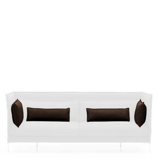 Kissensatz für Alcove Sofa, Für 2-Sitzer, Credo, Chocolate/schwarz