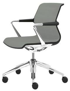 Unix Chair Fünfsternfuß, Silk Mesh eisgrau, Basic dark