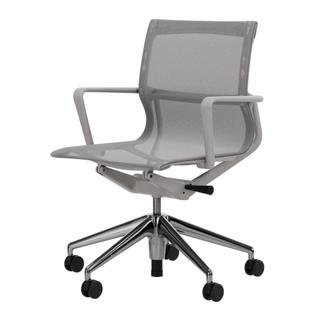Details Vitra Physix Physix, TrioKnit silbergrau, Soft grey / Aluminium, poliert, Hart für Teppichboden